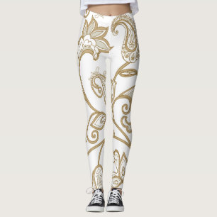 Oriental Blommigt: Flourish Tiled Ethnic. Leggings