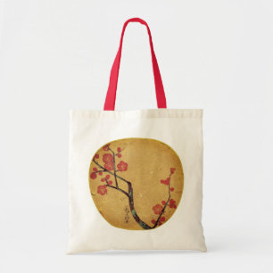 Oriental blommigt hand fläkt vintage tygkasse