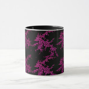 Oriental blommigt mugg