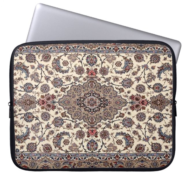 Oriental Blommigt Persian Carpet Mönster Laptop Fodral (Framsidan)