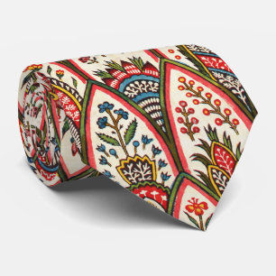 ORIENTAL BLOMMÖNSTER Färgblommor och Lämna Slips
