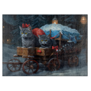 Oriental Blue Cat Snowy Sleigh-juldekretet