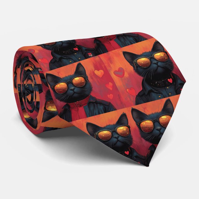 Oriental Blue Cat with Heart Ro Valentine Day Slips (Rullad)