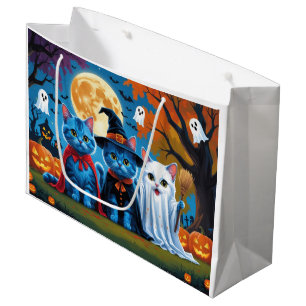 Oriental Blue Cats Pumpkin Halloween Funny