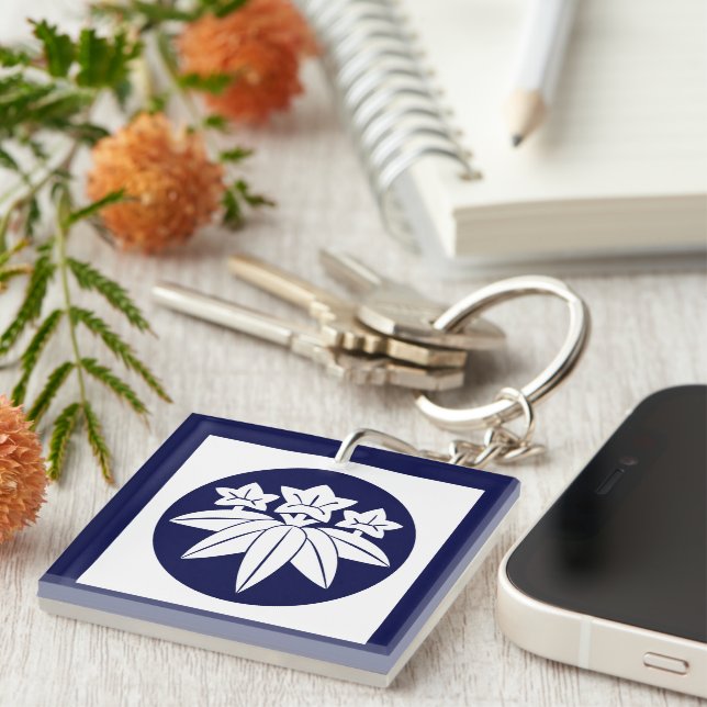 Oriental Blue Kamakura Minamoto Japan Mon Art (Högra Framsidan)