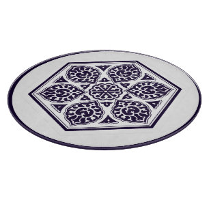 Oriental Blue Turette Geometric Art