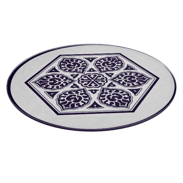 Oriental Blue Turette Geometric Art (Hörn)