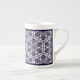 Oriental Blue Turkental Rosette Geometric Vector A Benporslin Mugg
