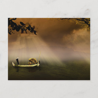 Oriental Boat vycard Vykort