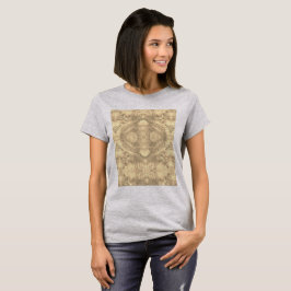 Oriental Boho Chic - Guld Abstrakt Fantasy T Shirt