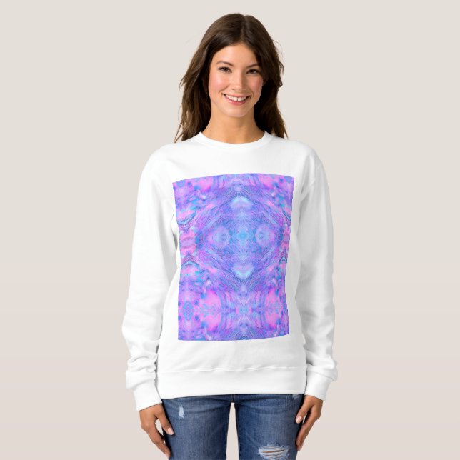 Oriental Boho Graphic - Cosmic Abstrakt Fantasy T Shirt (Hel framsida)