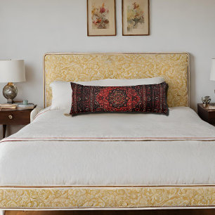 Oriental carpet look i ro-färgade fält kroppskudde