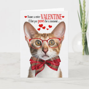 Oriental Cat Valentine Kattdjur Humor Helgkort