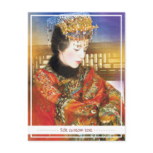 Oriental chinese dam vibrerar vackert porträtt