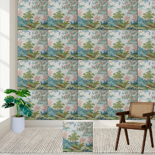 Oriental Chinoiserie Wall Tile Kakelplatta