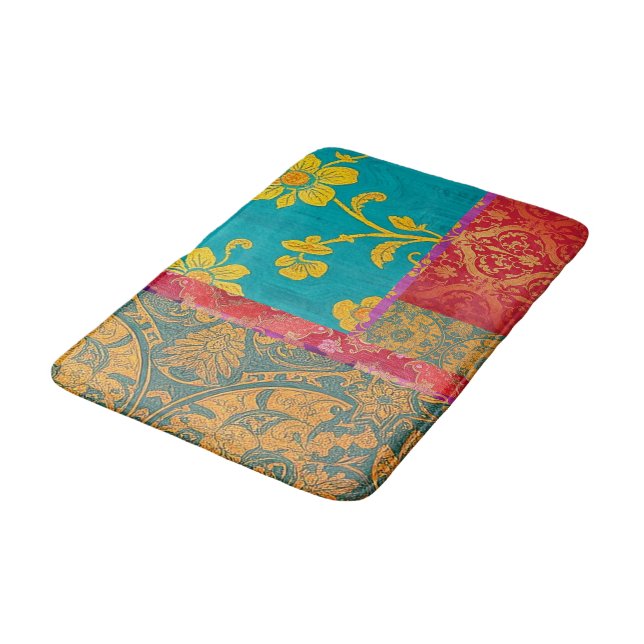 ORIENTAL Colorful Grönt Red - Bath Mat Matta (Vinklad)