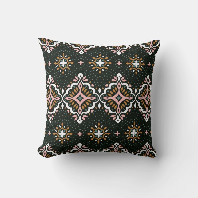 Oriental Damask: Talavera Vintage Elegance Kudde (Framsida)