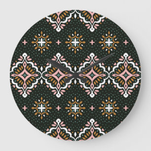 Oriental Damask: Talavera Vintage Elegance Stor Klocka