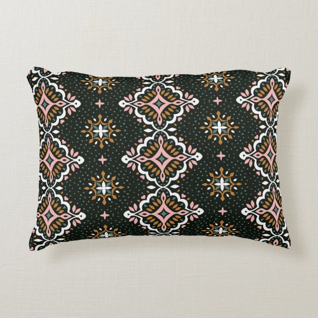 Oriental Damask: Vintage Talavera Mosaic. Prydnadskudde (Framsidan)