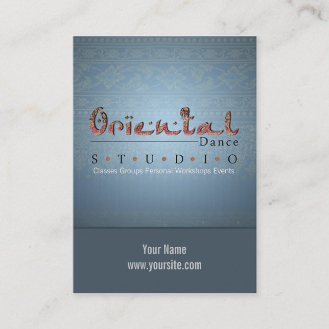 Oriental Dance - Business, Schedule Card Tidsbeställning Kort (Framsida)