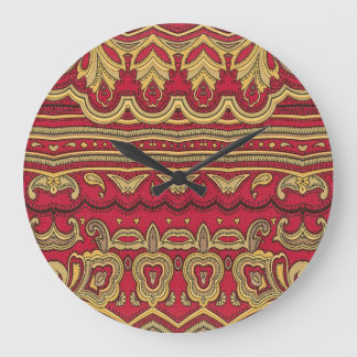 Oriental Decor: Abstrakt Closeup Stor Klocka