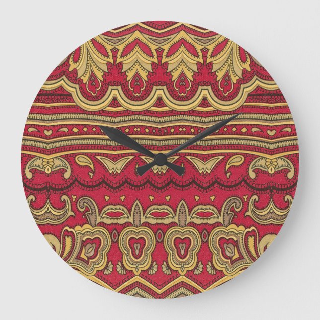 Oriental Decor: Abstrakt Closeup Stor Klocka (Framsida)