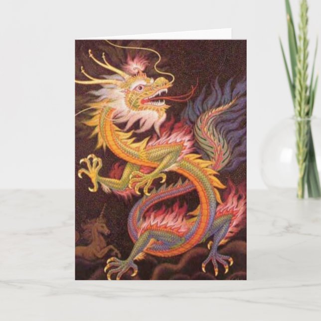 Oriental Dragon Card Kort (Framsida)