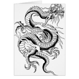 Oriental Dragon Hälsningskort