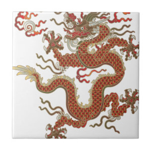 Oriental Dragon Kakelplatta