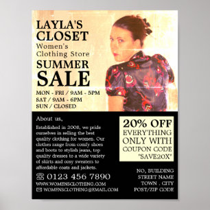 Oriental Dress, Reklam för kvinnor i Clothing Stor Poster