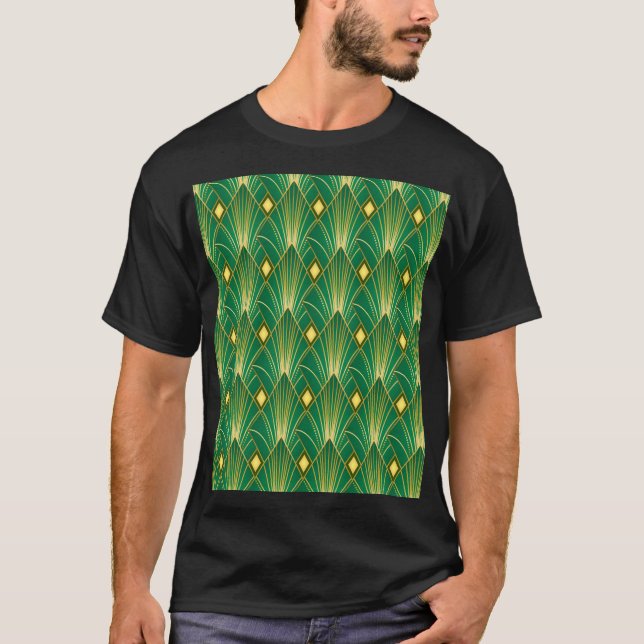 Oriental Elegance: Art Deco Tapet T Shirt (Framsida)