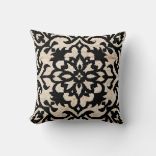 Oriental Elegance: Black and White Kilim Pillows Kudde