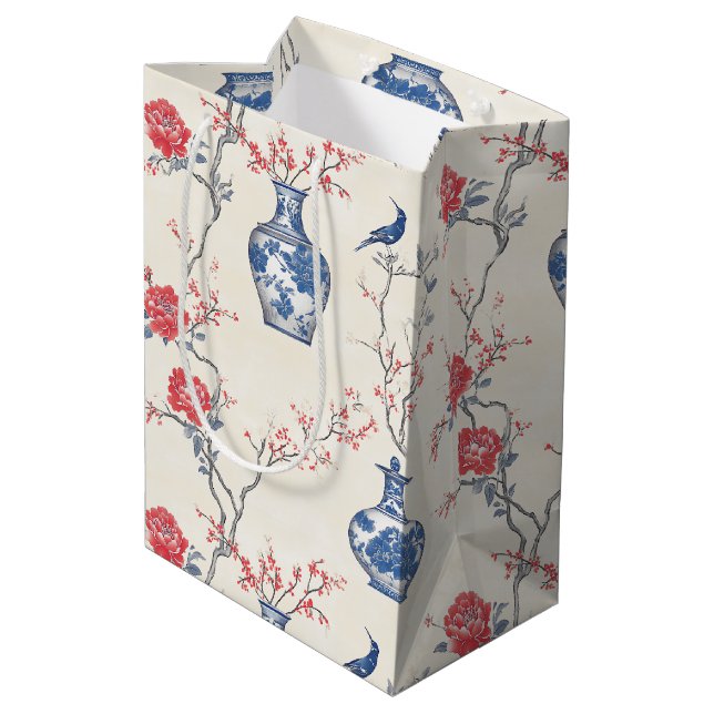 Oriental Elegance: Blue Porcelain and Blommars (Baksidan Vinklad)
