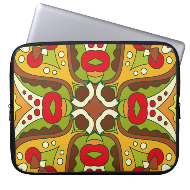 Oriental Ethnic Stil Seamless Mönster Laptop Fodral (Framsidan)