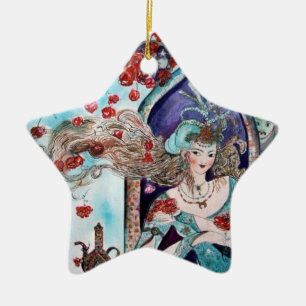 ORIENTAL FAIRY TALE Blue Sapphire Star Julgransprydnad Keramik