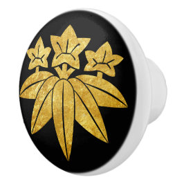 Oriental Falskt Guld Kamakura Minamoto Japan Mon K Knopp