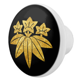 Oriental Faux Guld Kamakura Minamoto Japan Mon Kon Knopp