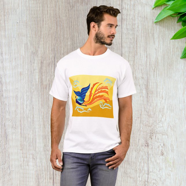 Oriental Flying Phoenix Mens T-Shirt (Skapare uppladdad)
