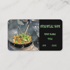 Oriental Food wok Visitkort