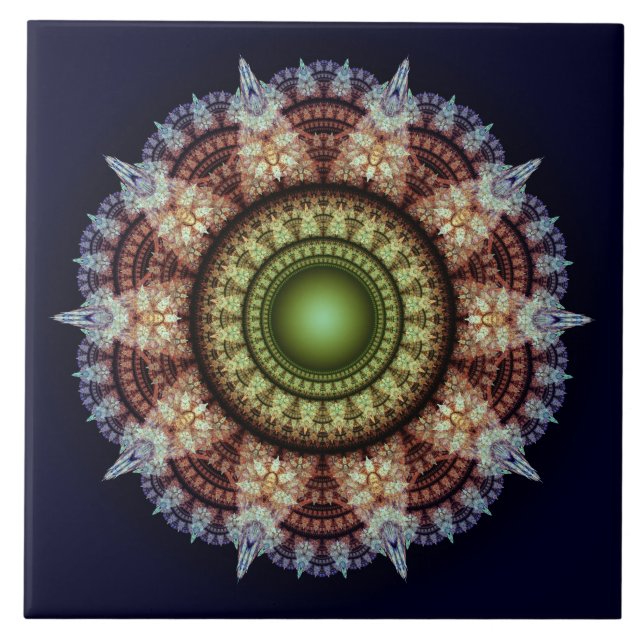 Oriental fractal splendid ornament kakelplatta (Framsidan)