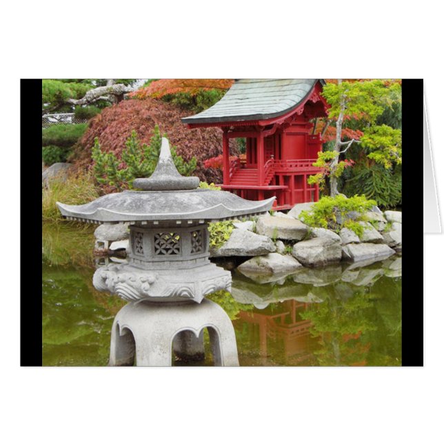 Oriental Garden Hälsningskort (Framsidan Horizontal)