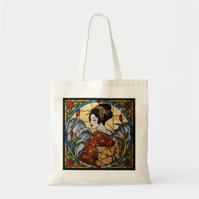 Oriental Geisha Glasmosaik   Tygkasse (Framsidan)