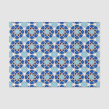Oriental geometric Moroccan mönster in blue