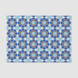 Oriental geometric Moroccan mönster in blue