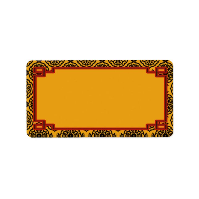 Oriental Guld Adressetiketter (Framsidan)