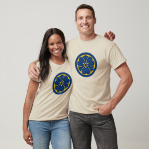 Oriental Gult Blue Sakai Japan Mon Vector Art T Shirt