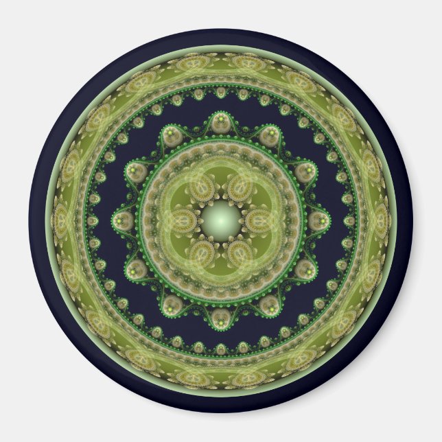 Oriental helig round ornament magnet (Framsidan)