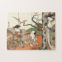 Oriental japanese geisha maiko ukiyo-e art pussel