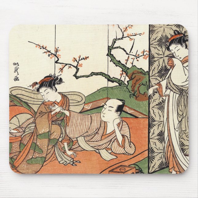 Oriental japanese ukiyo-e scen geishas maiko art musmatta (Framsidan)