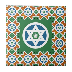 Oriental judisk titel med marockansk stjärna av D Kakelplatta